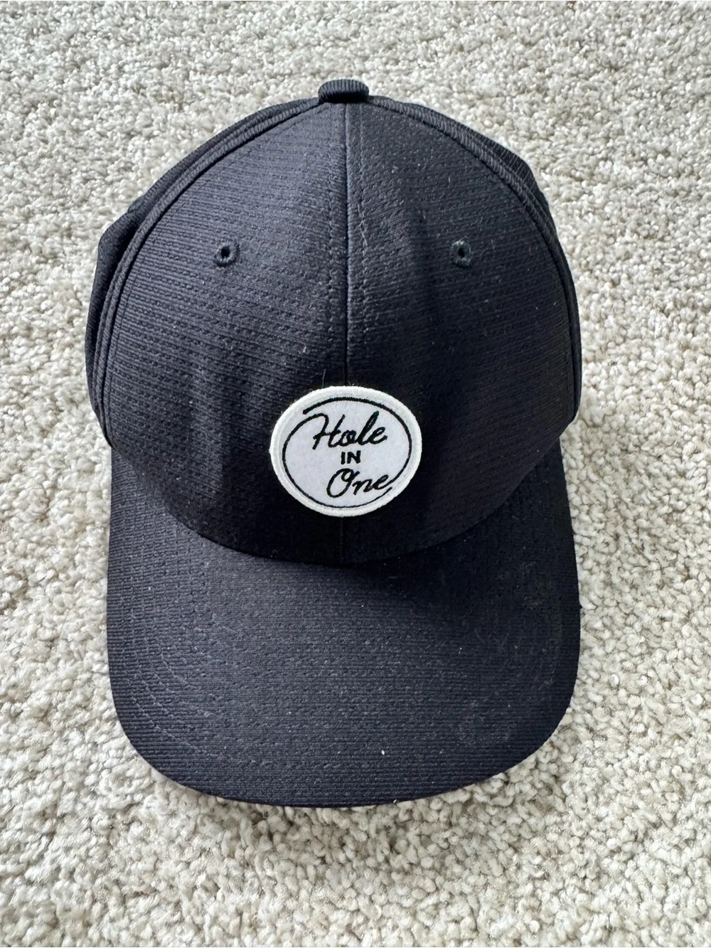 AG Adriano Goldschmied Men's Black 'Hole In One' Embroidered Golf Cap